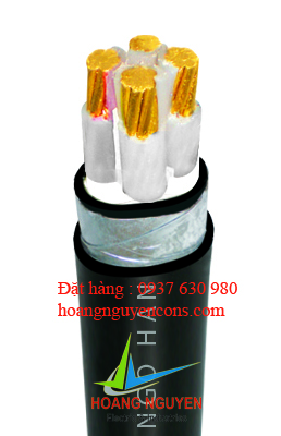 Cáp điện lực 4 ruột đồng, cách điện PVC, vỏ bảo vệ PVC. Giáp băng 2 lớp thép (CXV/DSTA-4R)-0.6/1kV